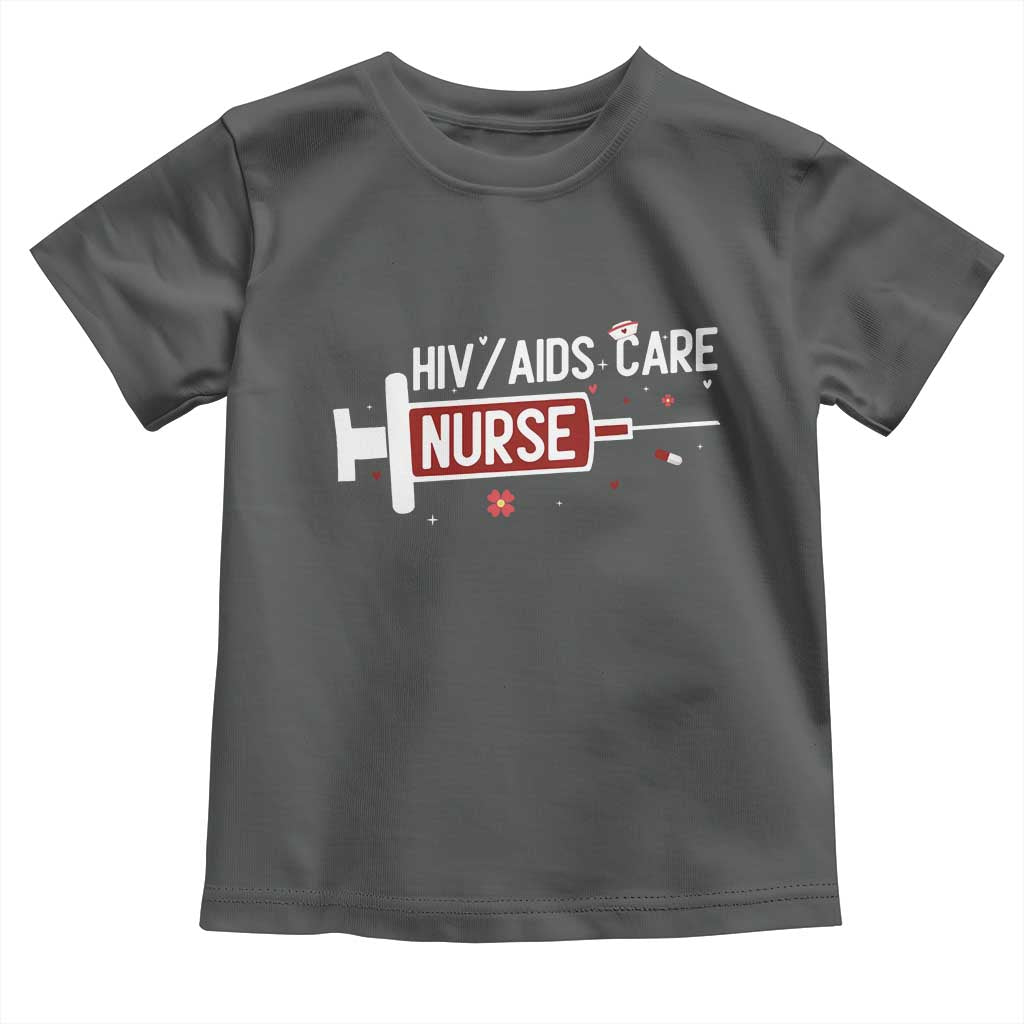 HIV AIDS Care Nurse Toddler T Shirt Red Ribbon Support Gift - Wonder Print Shop