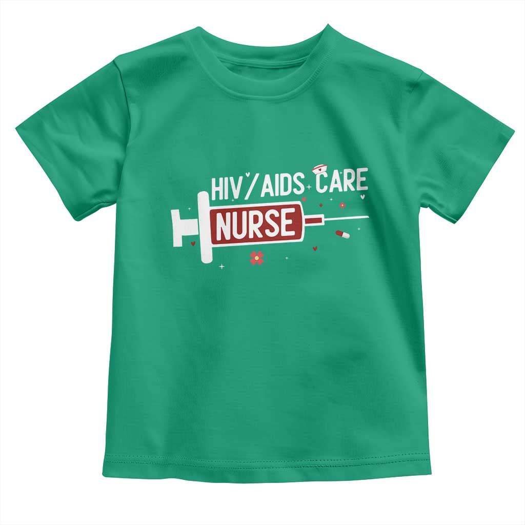 HIV AIDS Care Nurse Toddler T Shirt Red Ribbon Support Gift - Wonder Print Shop