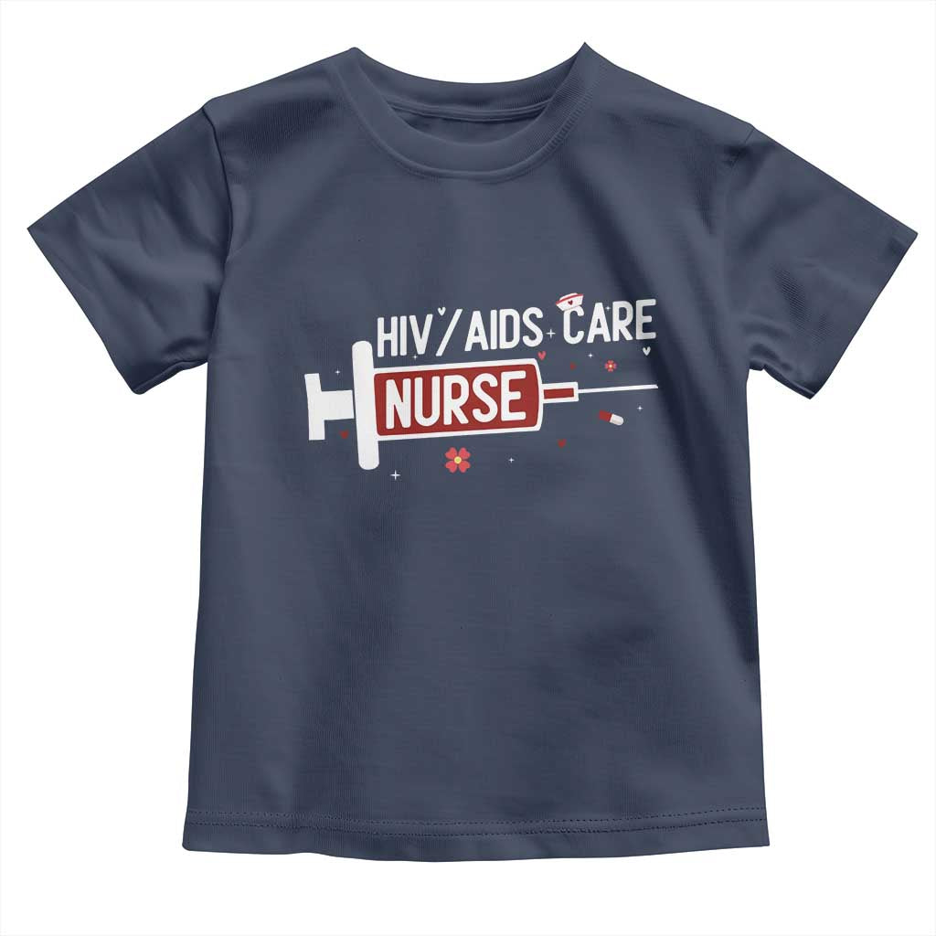 HIV AIDS Care Nurse Toddler T Shirt Red Ribbon Support Gift - Wonder Print Shop