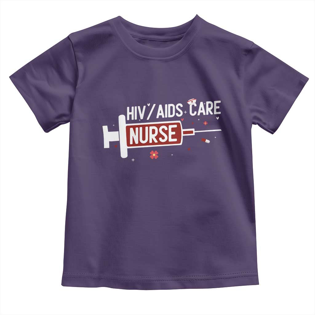 HIV AIDS Care Nurse Toddler T Shirt Red Ribbon Support Gift - Wonder Print Shop