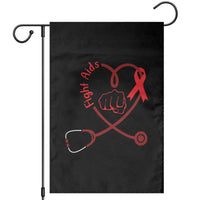 Fight AIDS Nurse Garden Flag Red Ribbon HIV Awareness Gift - Wonder Print Shop