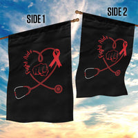 Fight AIDS Nurse Garden Flag Red Ribbon HIV Awareness Gift - Wonder Print Shop