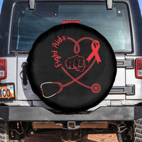 Fight AIDS Nurse Spare Tire Cover Red Ribbon HIV Awareness Gift - Wonder Print Shop