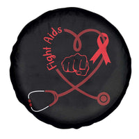 Fight AIDS Nurse Spare Tire Cover Red Ribbon HIV Awareness Gift - Wonder Print Shop