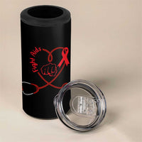 Fight AIDS Nurse 4 in 1 Can Cooler Tumbler Red Ribbon HIV Awareness Gift - Wonder Print Shop