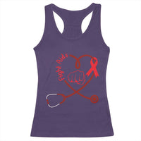 Fight AIDS Nurse Racerback Tank Top Red Ribbon HIV Awareness Gift - Wonder Print Shop