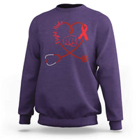 Fight AIDS Nurse Sweatshirt Red Ribbon HIV Awareness Gift - Wonder Print Shop