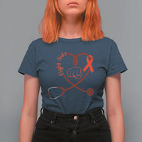 Fight AIDS Nurse T Shirt For Women Red Ribbon HIV Awareness Gift - Wonder Print Shop