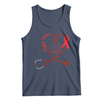 Fight AIDS Nurse Tank Top Red Ribbon HIV Awareness Gift - Wonder Print Shop