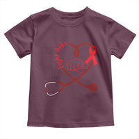 Fight AIDS Nurse Toddler T Shirt Red Ribbon HIV Awareness Gift - Wonder Print Shop
