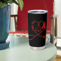 Fight AIDS Nurse Tumbler Cup Red Ribbon HIV Awareness Gift - Wonder Print Shop