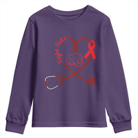 Fight AIDS Nurse Youth Sweatshirt Red Ribbon HIV Awareness Gift - Wonder Print Shop