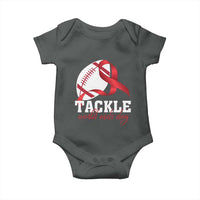Tackle World AIDS Day Baby Onesie Red Ribbon Football Awareness Gift - Wonder Print Shop
