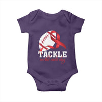 Tackle World AIDS Day Baby Onesie Red Ribbon Football Awareness Gift - Wonder Print Shop