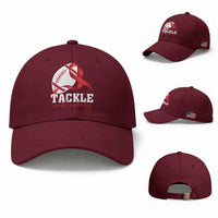 Tackle World AIDS Day Baseball Cap Red Ribbon Football Awareness Gift