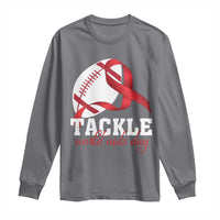 Tackle World AIDS Day Long Sleeve Shirt Red Ribbon Football Awareness Gift - Wonder Print Shop