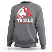 Tackle World AIDS Day Sweatshirt Red Ribbon Football Awareness Gift - Wonder Print Shop