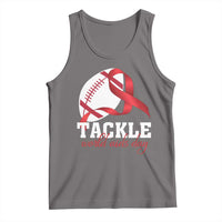 Tackle World AIDS Day Tank Top Red Ribbon Football Awareness Gift - Wonder Print Shop