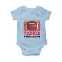 Tackle World AIDS Day Baby Onesie Football HIV Awareness Red Ribbon - Wonder Print Shop