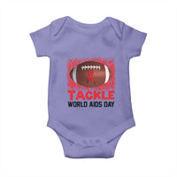 Tackle World AIDS Day Baby Onesie Football HIV Awareness Red Ribbon - Wonder Print Shop