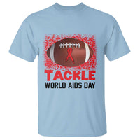 Tackle World AIDS Day T Shirt Football HIV Awareness Red Ribbon - Wonder Print Shop