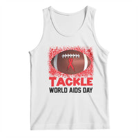 Tackle World AIDS Day Tank Top Football HIV Awareness Red Ribbon - Wonder Print Shop