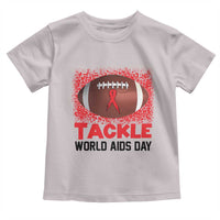 Tackle World AIDS Day Toddler T Shirt Football HIV Awareness Red Ribbon - Wonder Print Shop