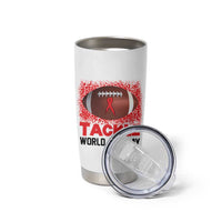 Tackle World AIDS Day Tumbler Cup Football HIV Awareness Red Ribbon - Wonder Print Shop