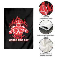 AIDS Awareness Garden Flag Ribbon HIV Tackle Football Gift - Wonder Print Shop