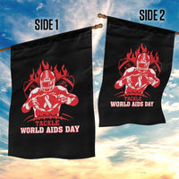 AIDS Awareness Garden Flag Ribbon HIV Tackle Football Gift - Wonder Print Shop