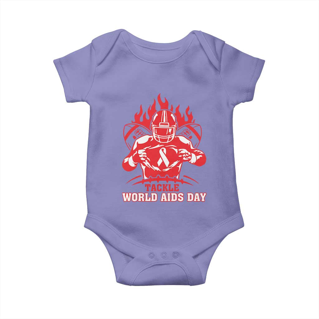 AIDS Awareness Baby Onesie Ribbon HIV Tackle Football Gift - Wonder Print Shop