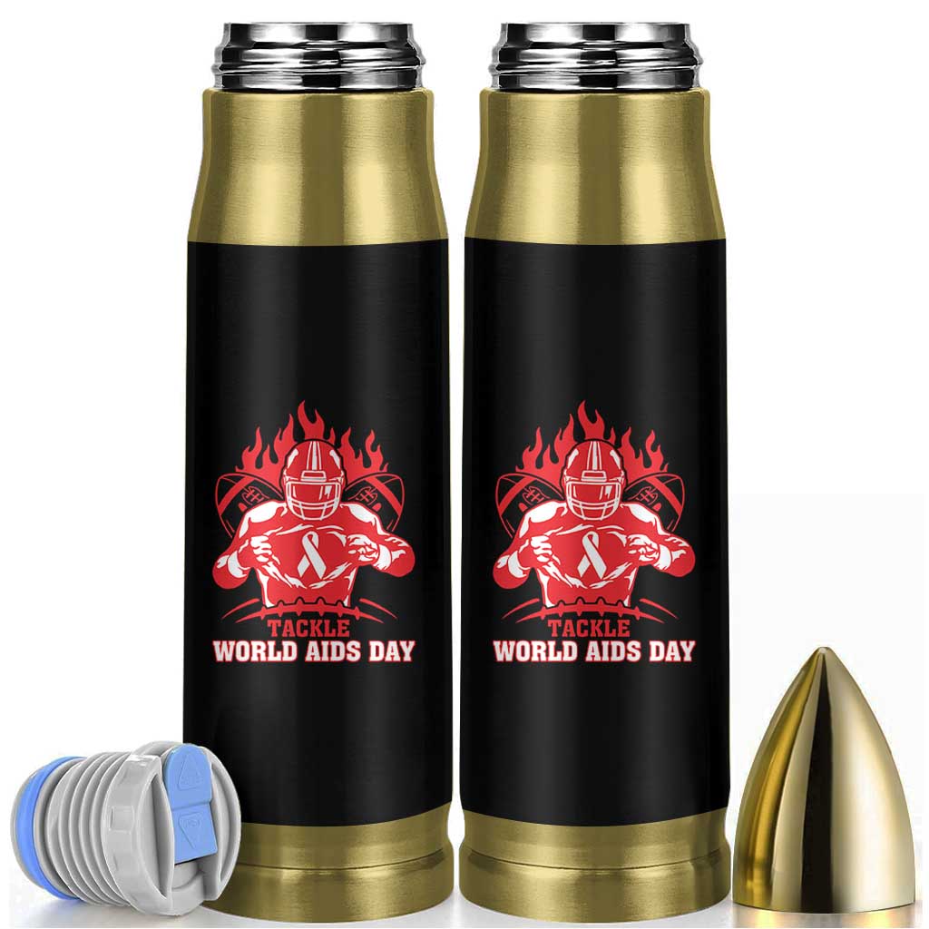 AIDS Awareness Bullet Tumbler Ribbon HIV Tackle Football Gift - Wonder Print Shop