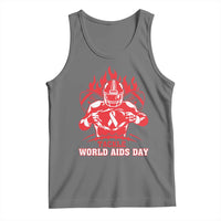 AIDS Awareness Tank Top Ribbon HIV Tackle Football Gift - Wonder Print Shop