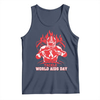 AIDS Awareness Tank Top Ribbon HIV Tackle Football Gift - Wonder Print Shop