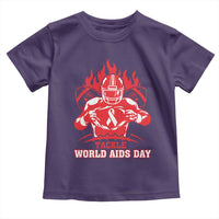 AIDS Awareness Toddler T Shirt Ribbon HIV Tackle Football Gift - Wonder Print Shop