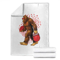 Funny Bigfoot Football Throw Blanket Support HIV Awareness Gift - Wonder Print Shop