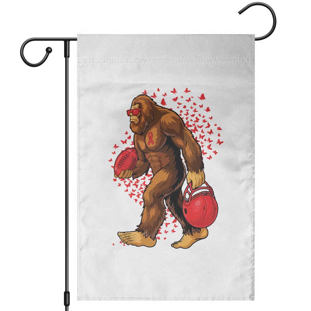 Funny Bigfoot Football Garden Flag Support HIV Awareness Gift - Wonder Print Shop