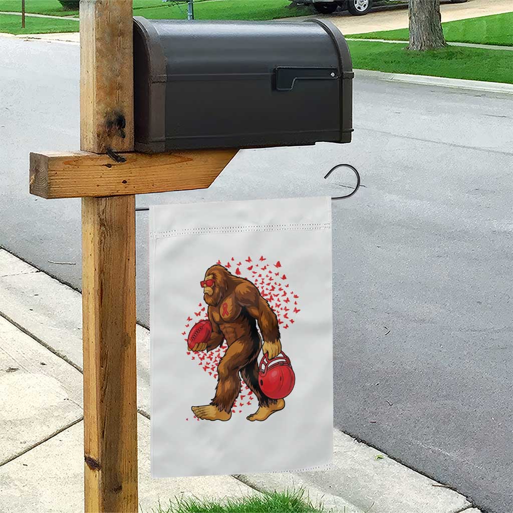 Funny Bigfoot Football Garden Flag Support HIV Awareness Gift - Wonder Print Shop