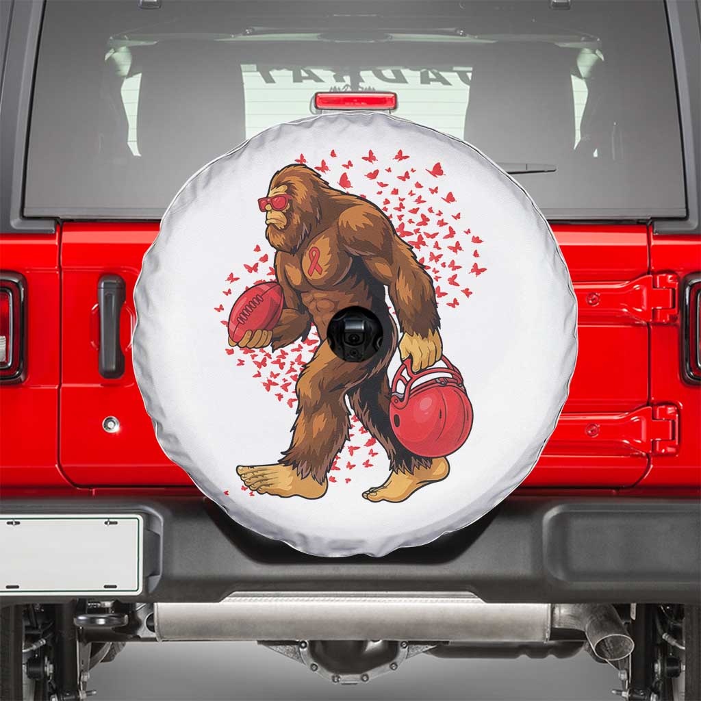Funny Bigfoot Football Spare Tire Cover Support HIV Awareness Gift - Wonder Print Shop