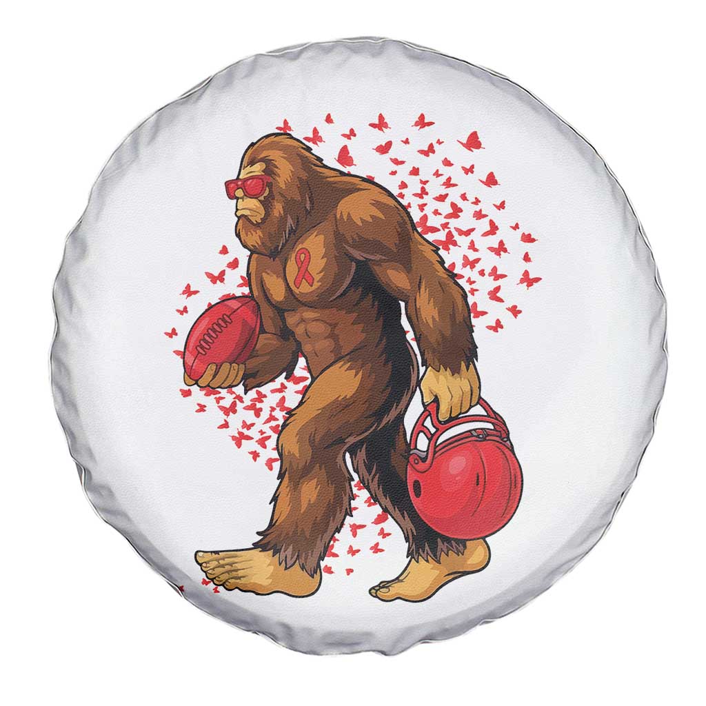 Funny Bigfoot Football Spare Tire Cover Support HIV Awareness Gift - Wonder Print Shop