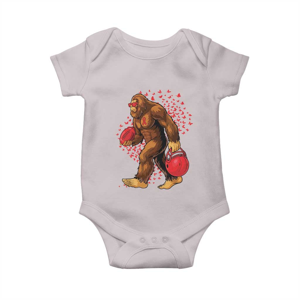 Funny Bigfoot Football Baby Onesie Support HIV Awareness Gift - Wonder Print Shop