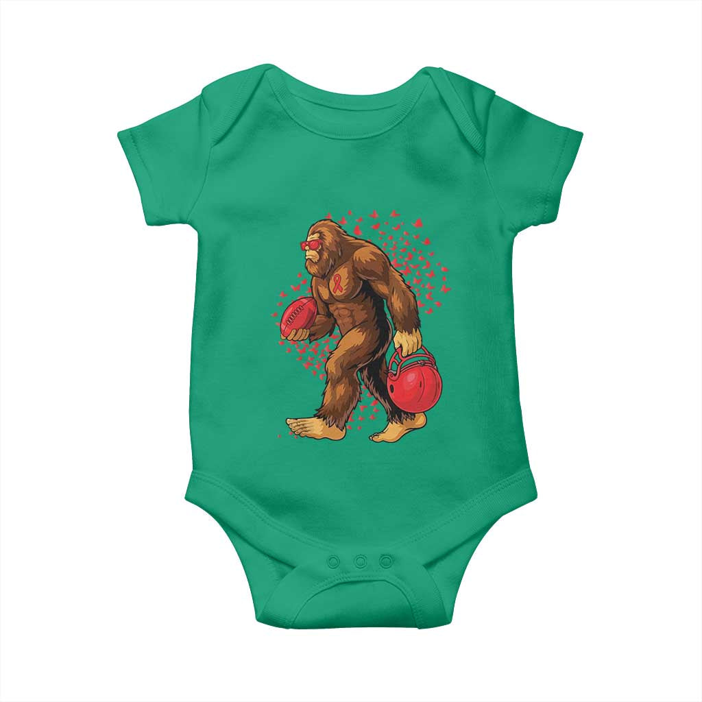 Funny Bigfoot Football Baby Onesie Support HIV Awareness Gift - Wonder Print Shop
