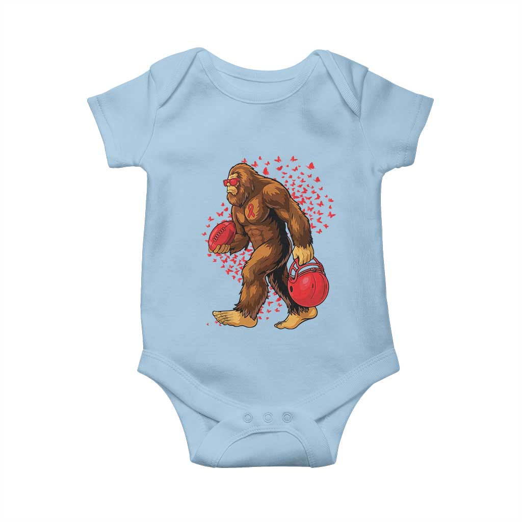 Funny Bigfoot Football Baby Onesie Support HIV Awareness Gift - Wonder Print Shop