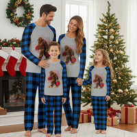 Funny Bigfoot Football Plaid Pajama Set Support HIV Awareness Gift - Wonder Print Shop