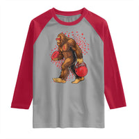 Funny Bigfoot Football Raglan Shirt Support HIV Awareness Gift - Wonder Print Shop