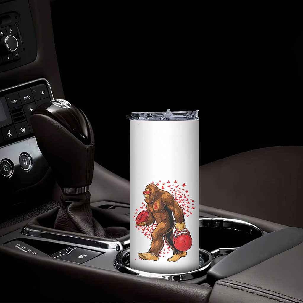 Funny Bigfoot Football Skinny Tumbler Support HIV Awareness Gift - Wonder Print Shop