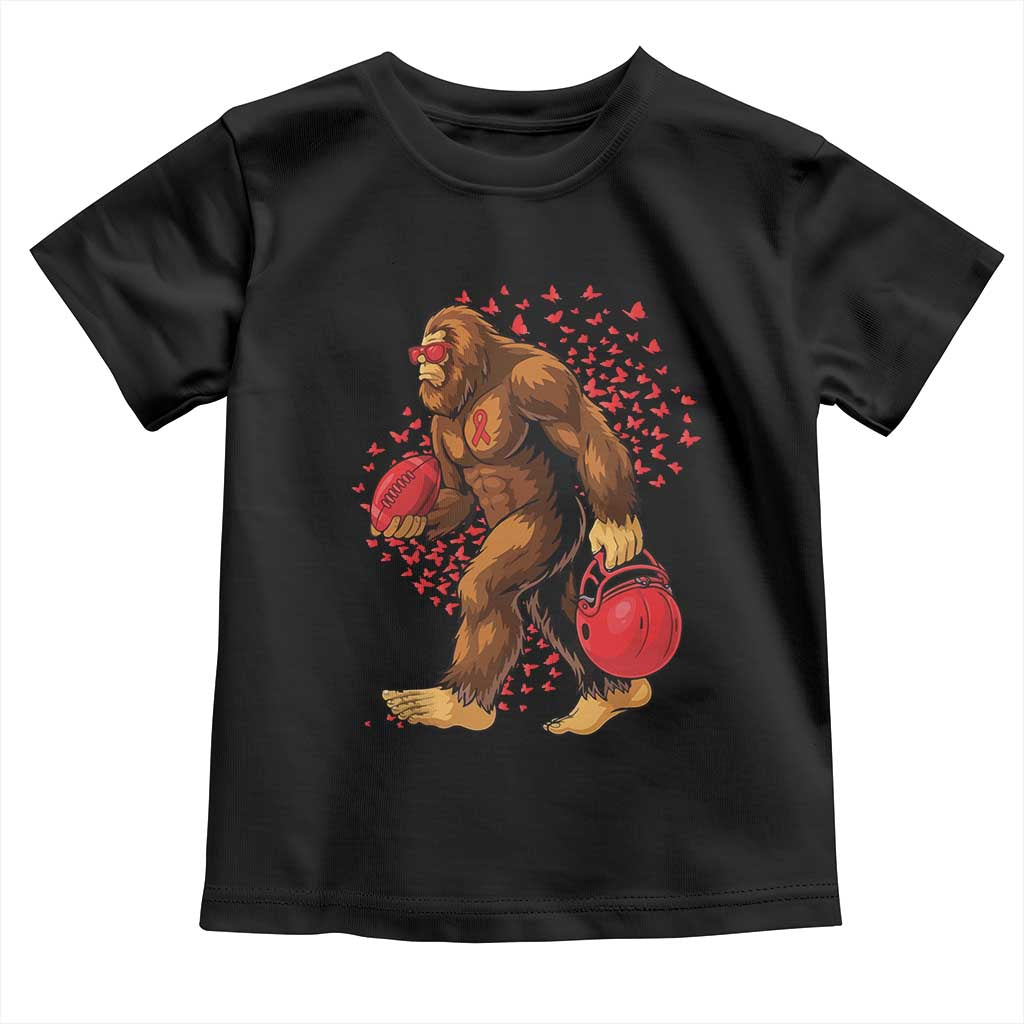 Funny Bigfoot Football Toddler T Shirt Support HIV Awareness Gift - Wonder Print Shop