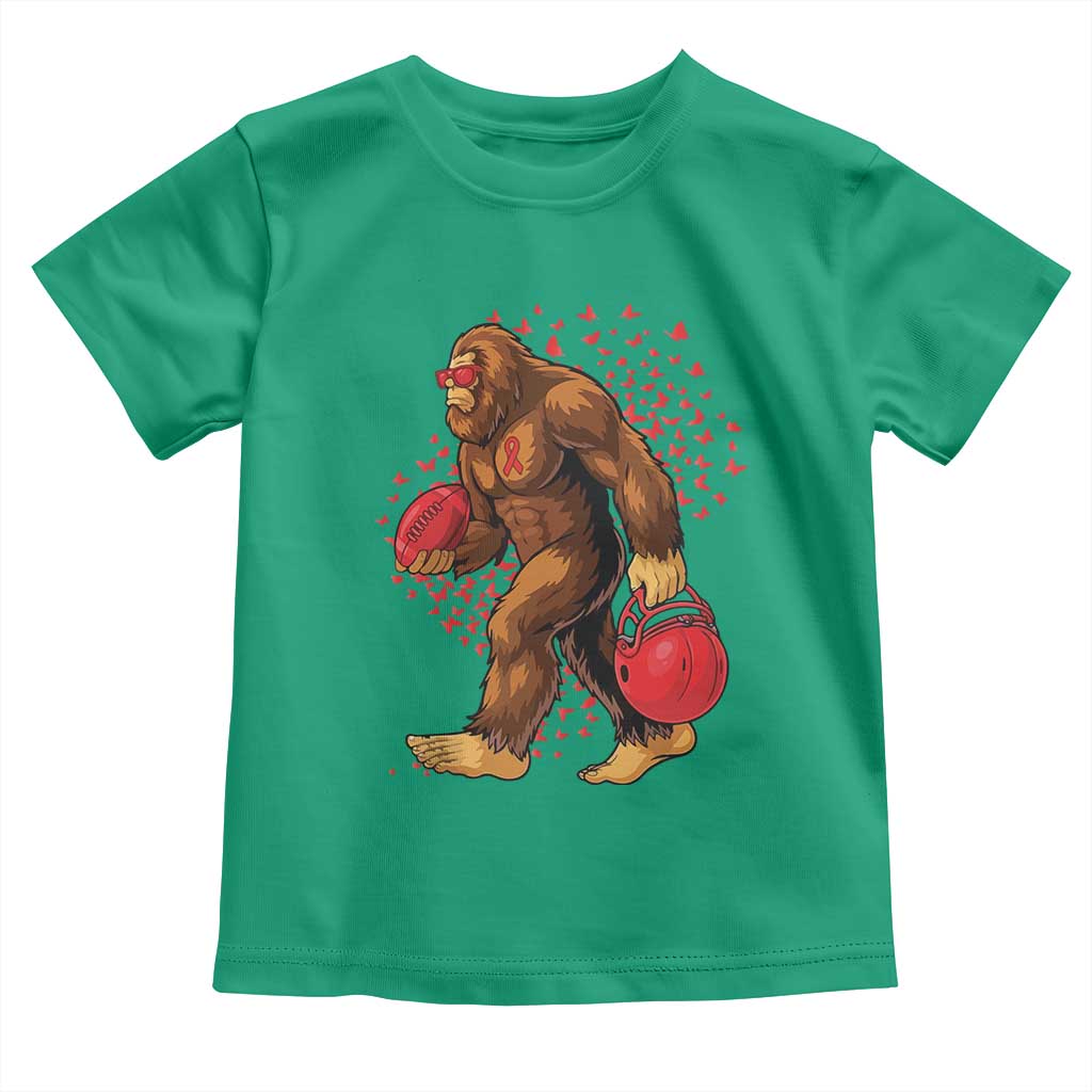 Funny Bigfoot Football Toddler T Shirt Support HIV Awareness Gift - Wonder Print Shop
