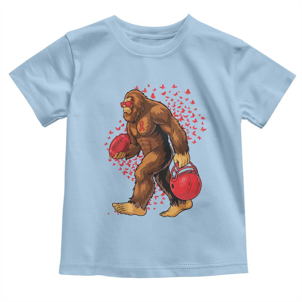 Funny Bigfoot Football Toddler T Shirt Support HIV Awareness Gift - Wonder Print Shop
