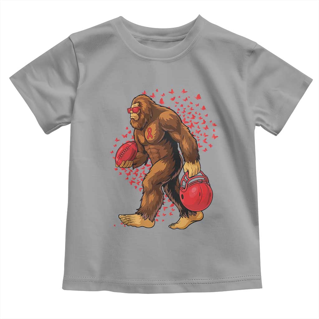 Funny Bigfoot Football Toddler T Shirt Support HIV Awareness Gift - Wonder Print Shop